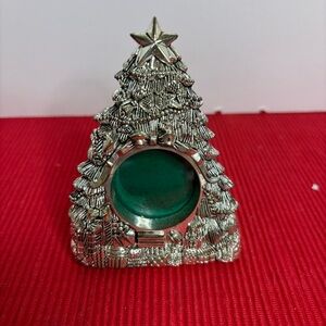 Christmas Tree Photo Frame. Silver in color